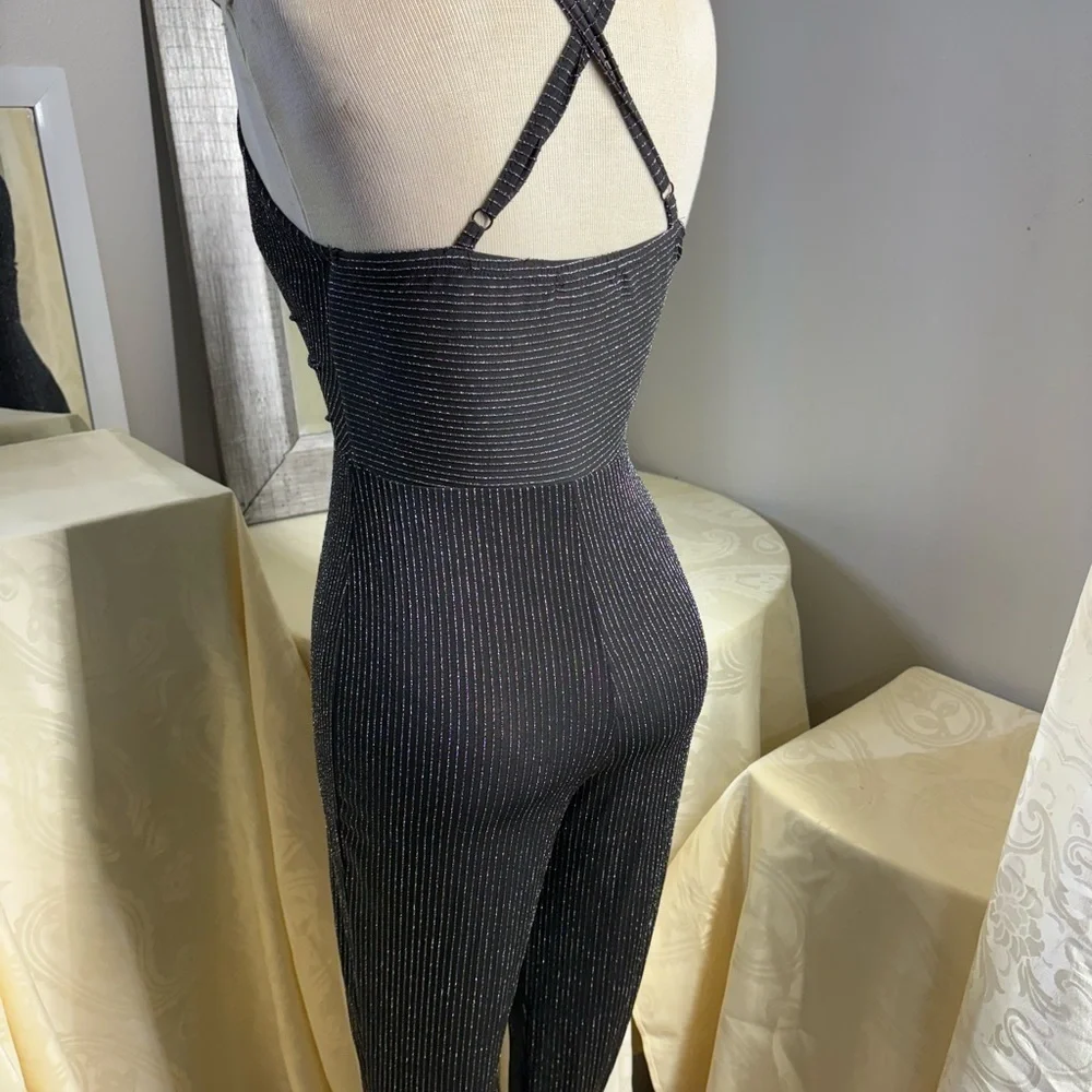 Love Squared Black Jumpsuit with Tapered Legs